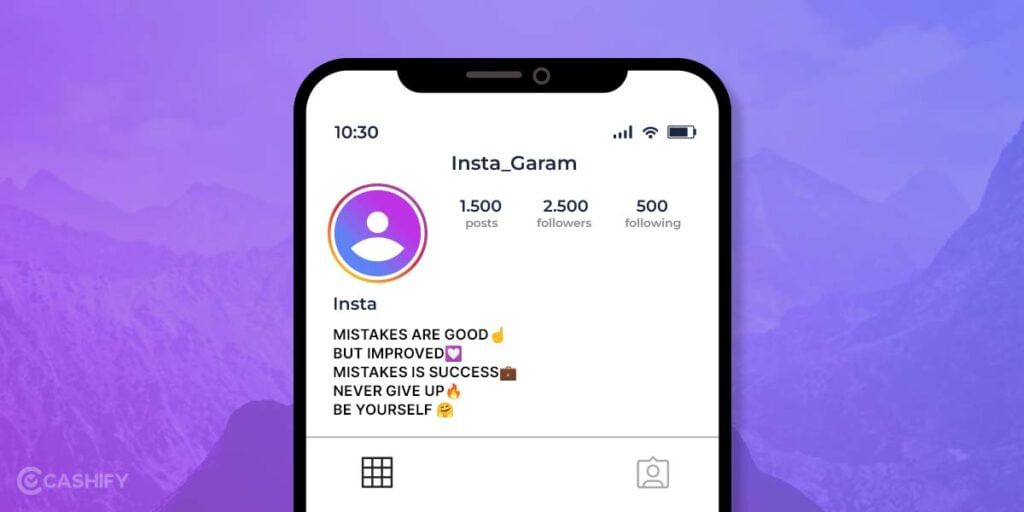 motivational insta bio