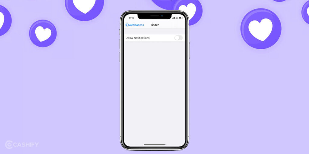 All Toggle White - Minimise Tinder Notification on IOS
