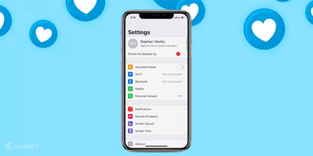 Go to settings