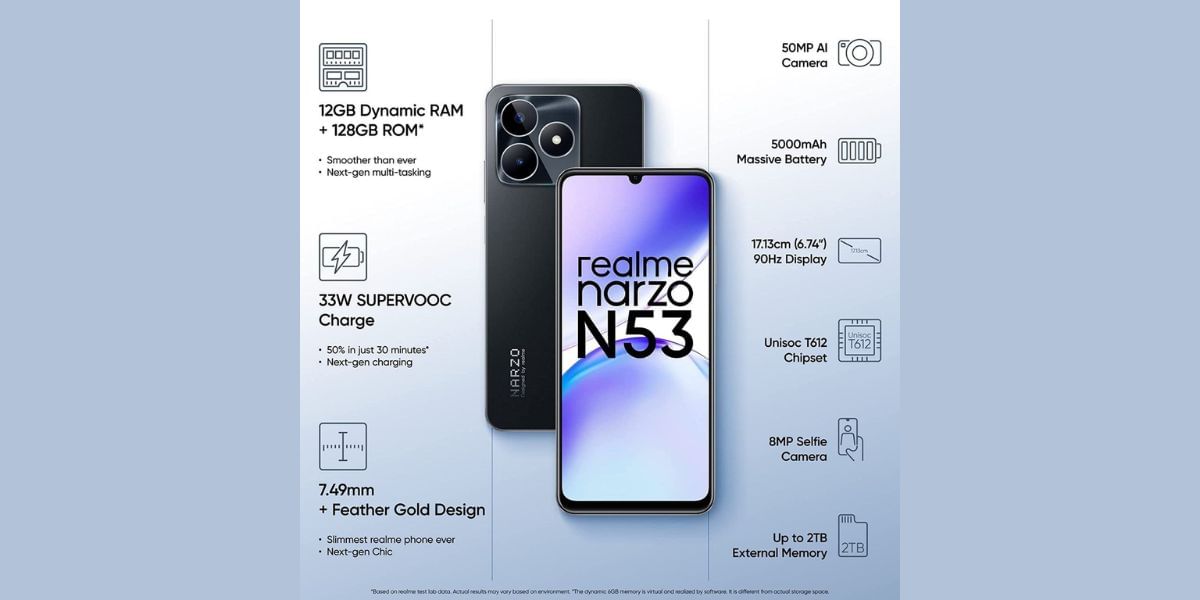 realme narzo n53 specifications