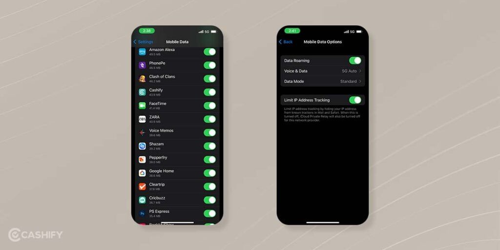 Enable Data access Facetime