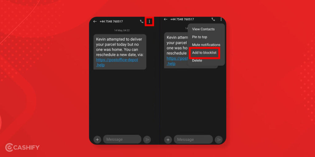 How to block spam messages on Android - Step -2