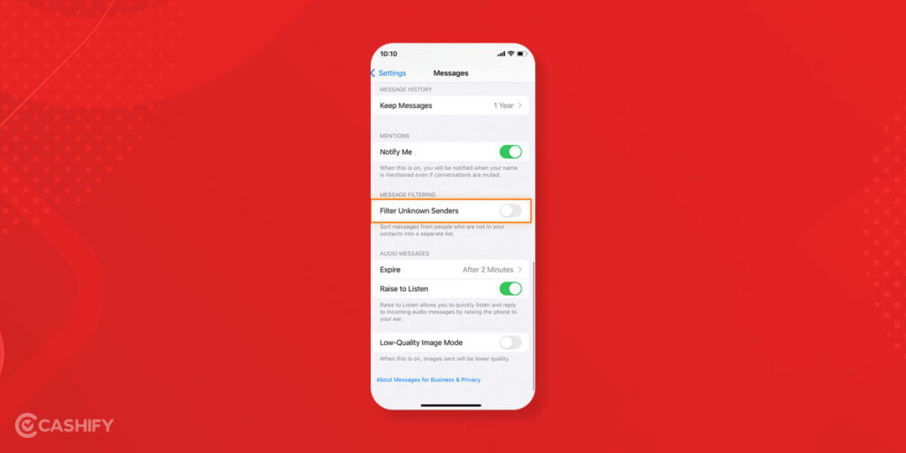 How to block spam messages on your iPhone - Step -2