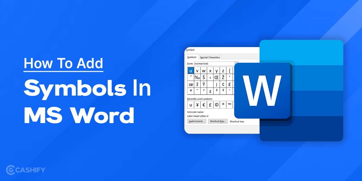 How To Add Symbols In MS Word
