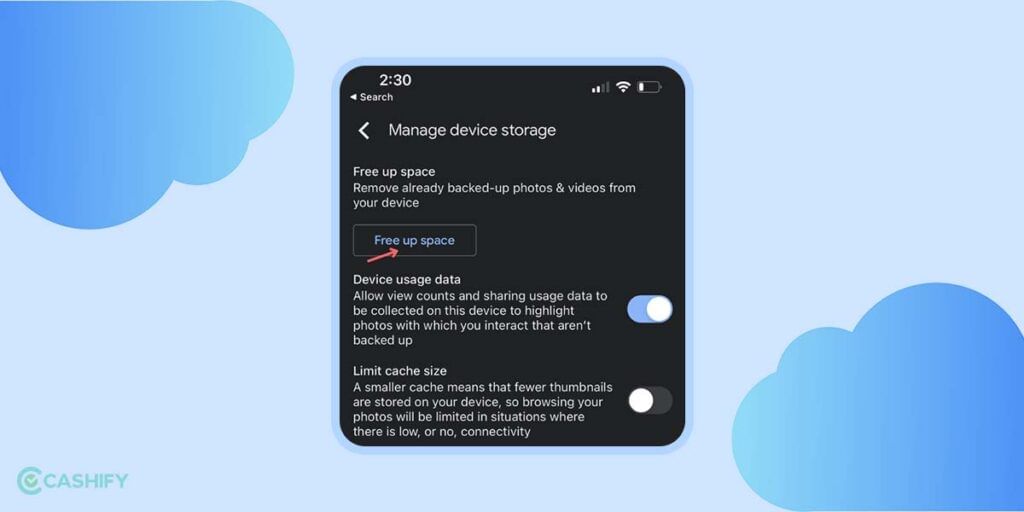Free Up Space on iPhone using Google Photos