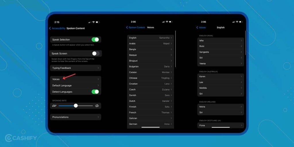 Change Text to Speech Voice