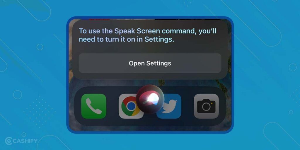 Activate Text to speech using Siri