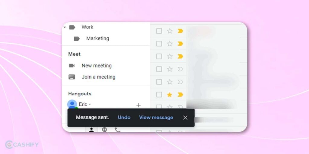 Undo sent email