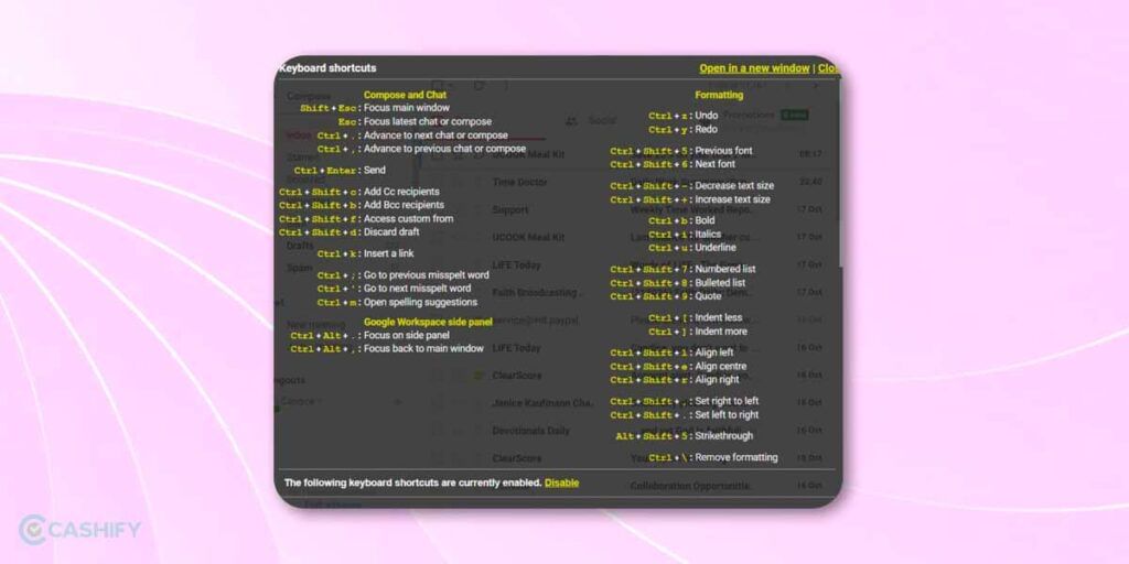 Make use of Gmail Shortcuts