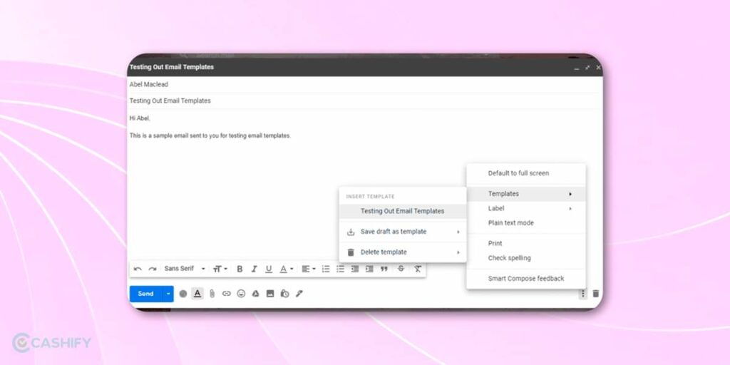 Make use of Gmail Templates