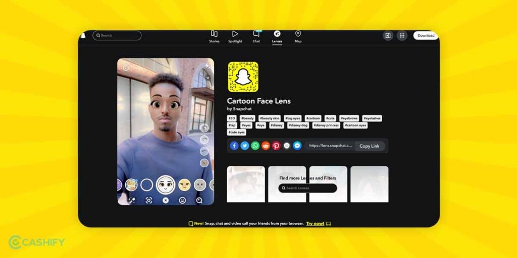 Cartoon Face Lens Snapchat Filter