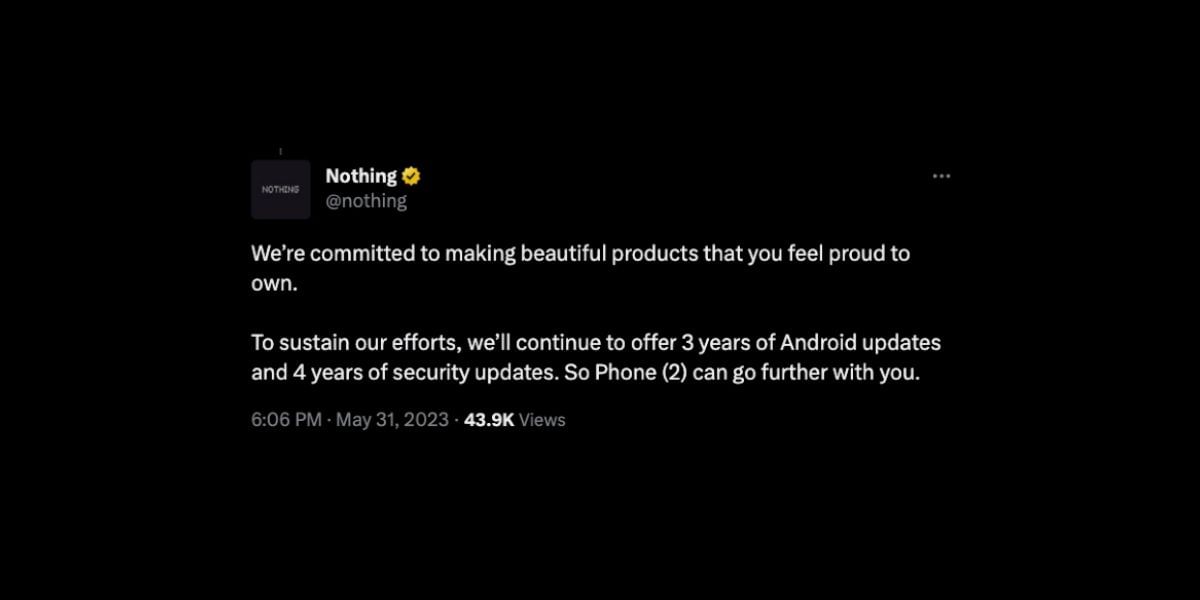 nothing phone 2 software support