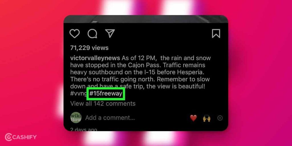 steps to copy hashtag