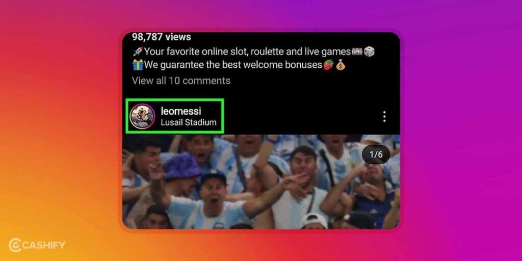 Step - 4 - How to share Instagram Profile