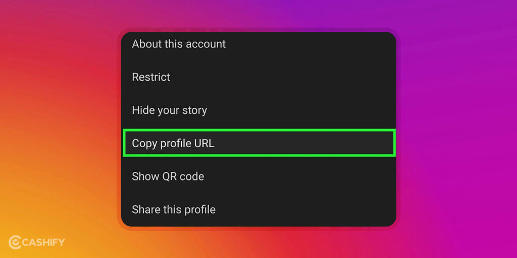 Click on Profile URL -step - 6