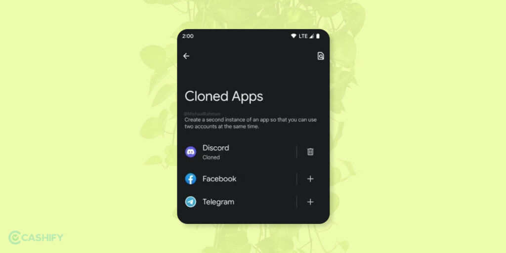 App Cloning - Android 14 features