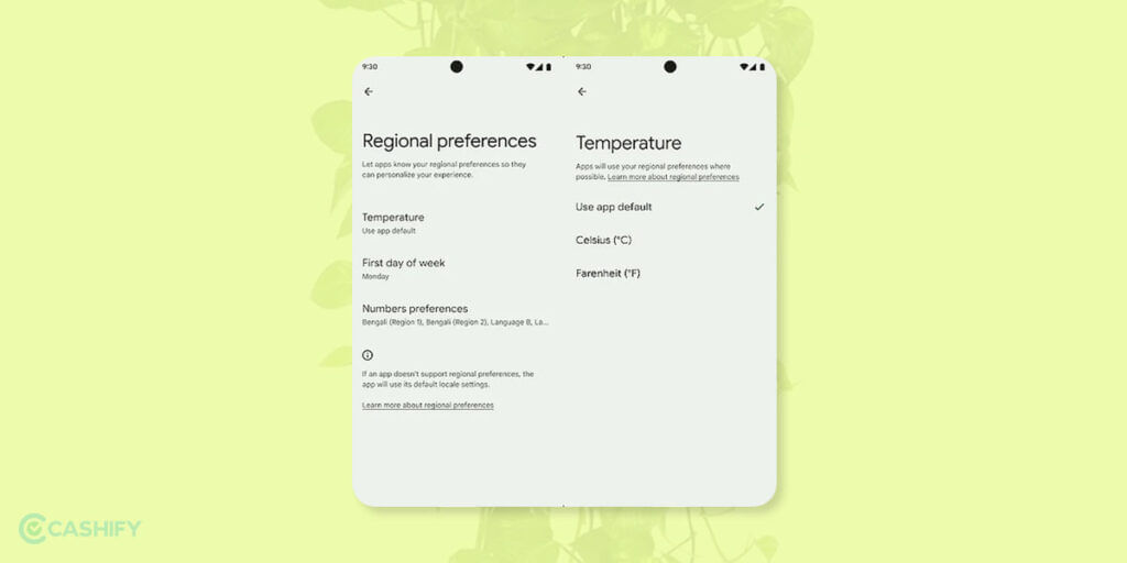 Regional Preferences