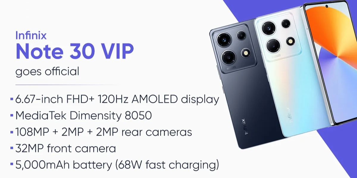 Infinix Note 30 VIP Launched Globally: Price, Specifications