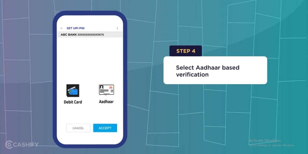 Tap the option for Aadhar-based verification