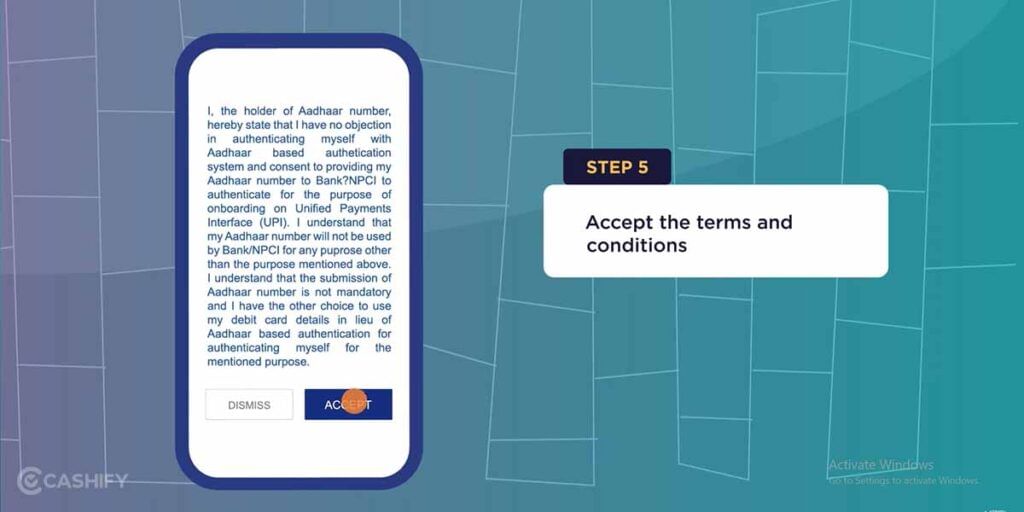 Accept the terms and conditions