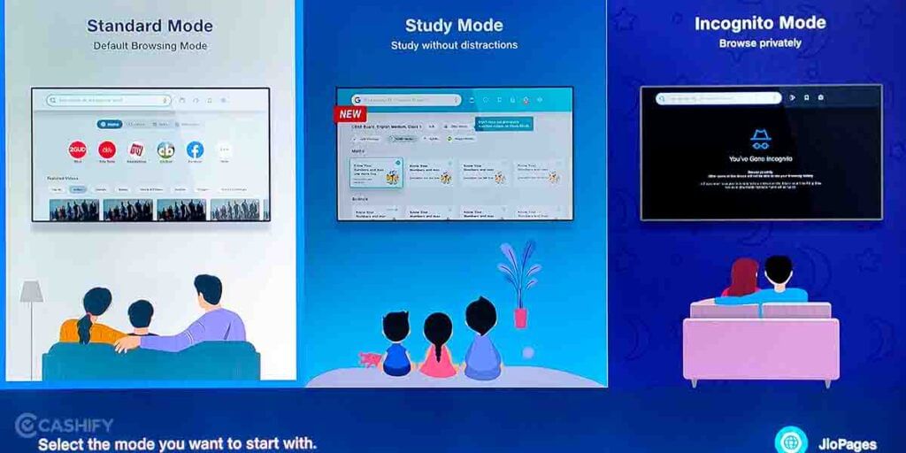 Select Standard mode in the mode selection options