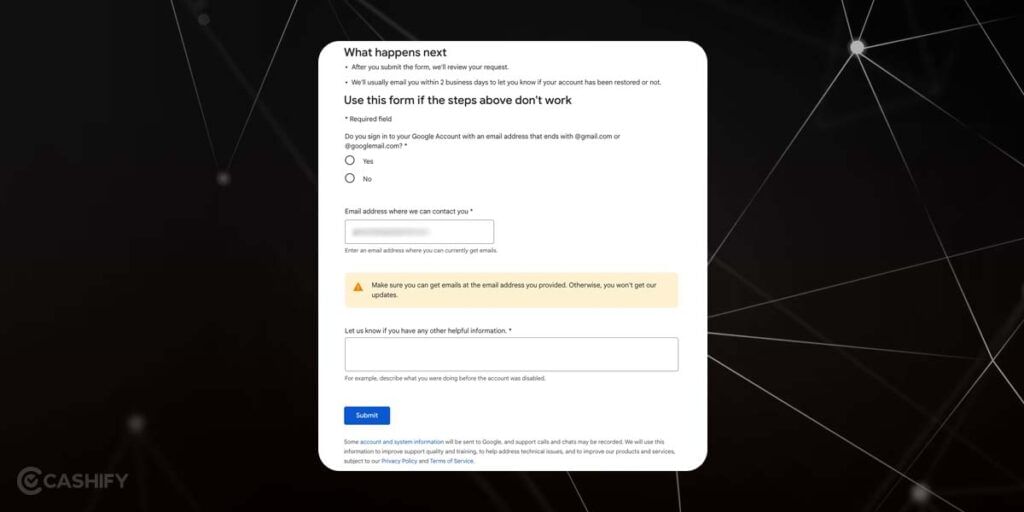 activate inactive gmail account