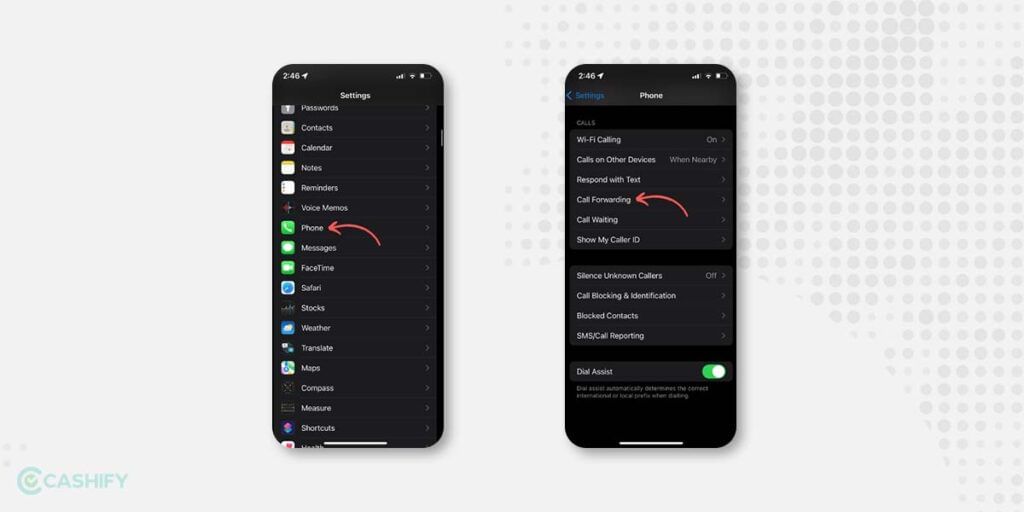 Enable Call Forwarding on iOS