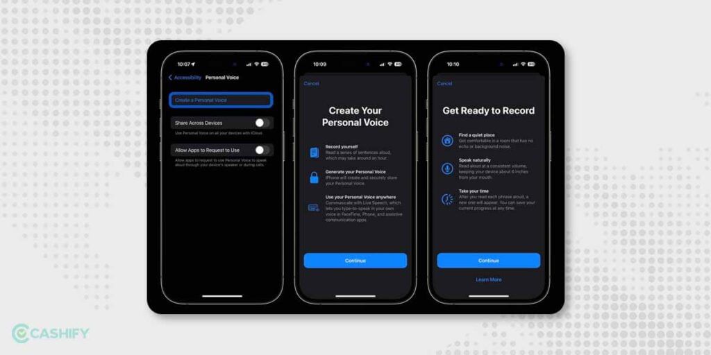 Create your personal voice on iOS 17
