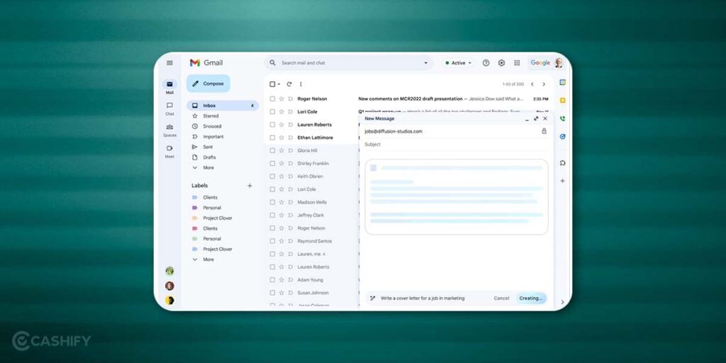 Compose new email Help me Write Tool