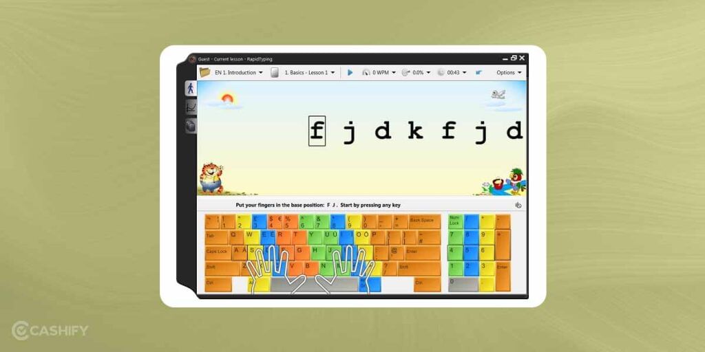 sony typing tutor