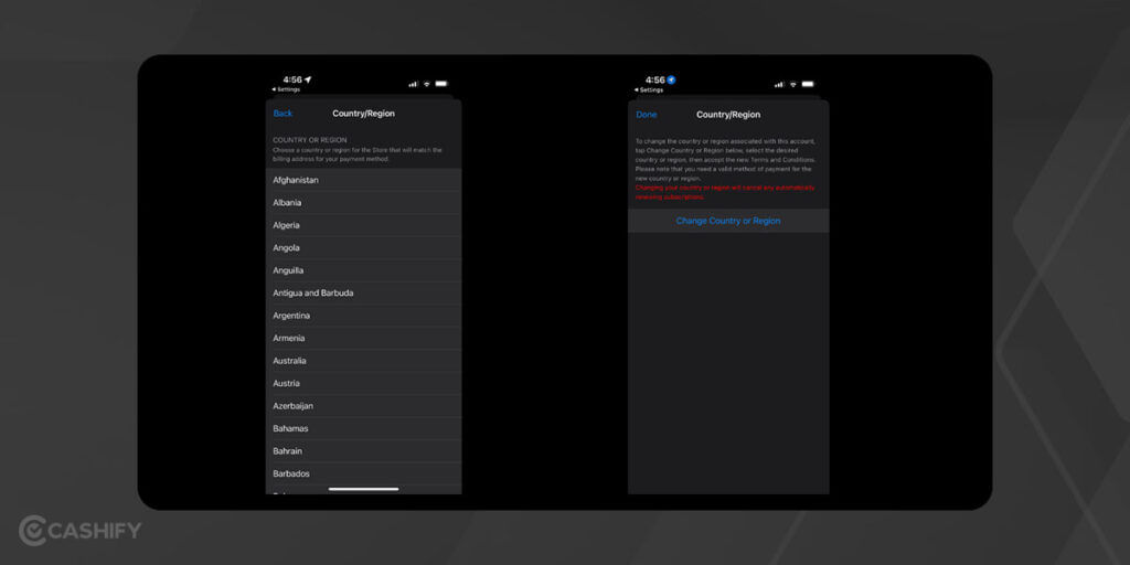 Change Country in Apple ID