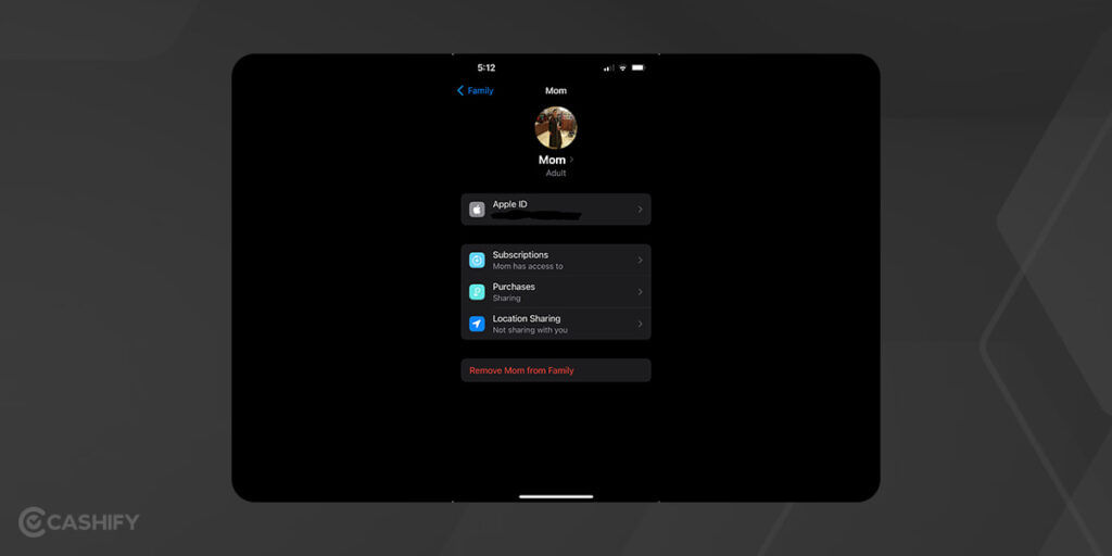 Add Family Member to Apple Sharing