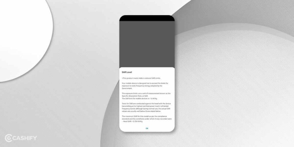 How to check SAR value of your phone - step -2