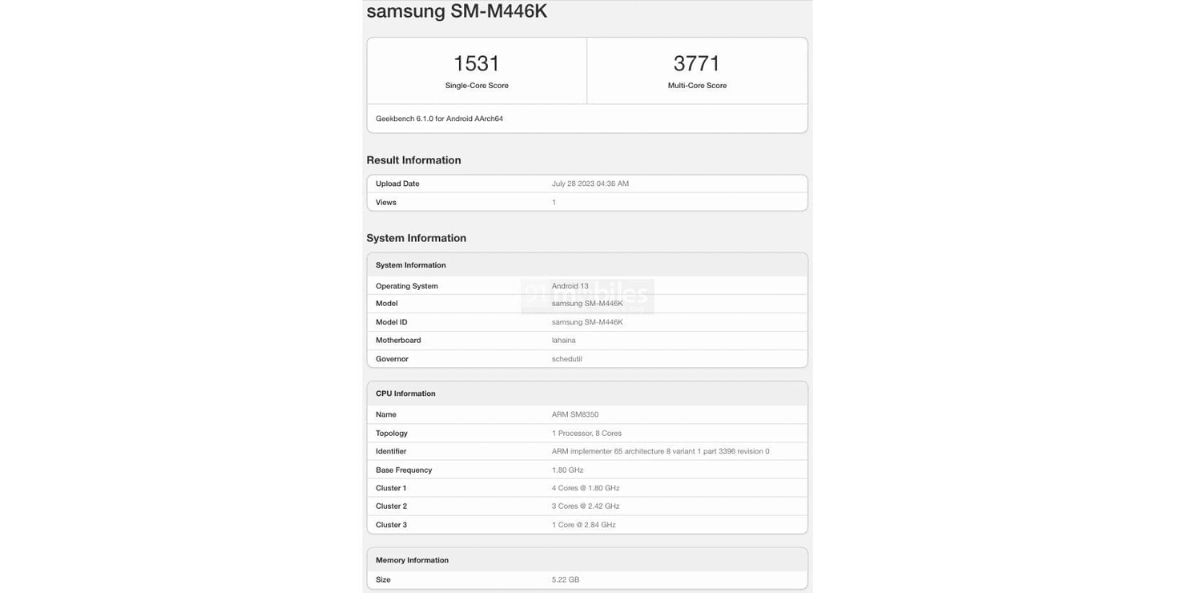 samsung galaxy m44 5g specifications