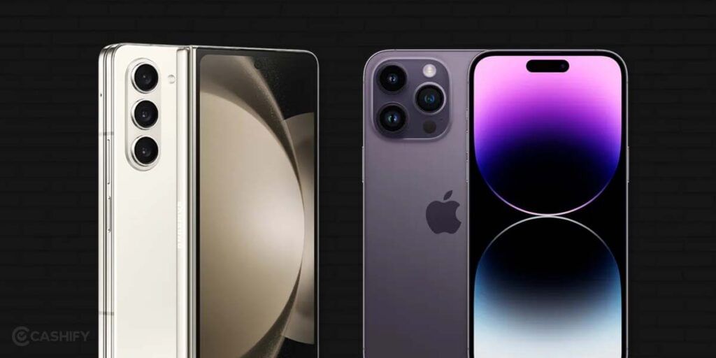 Samsung Galaxy Z Fold 5 and Apple iPhone 14 Pro