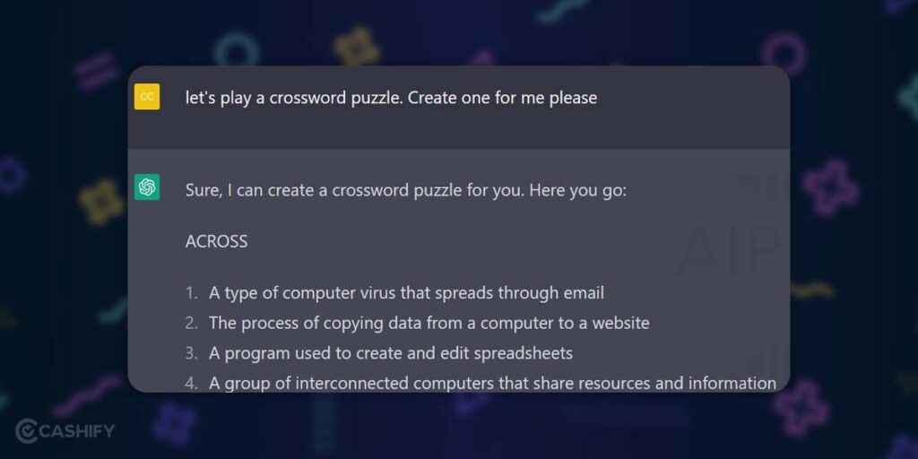Crossword Puzzles best chatgpt games