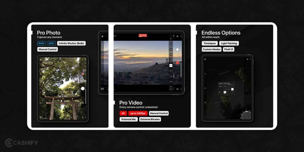 ProShot- best camera apps for android ios