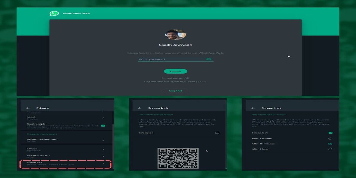 Whatsapp Web Screen Lock Feature
