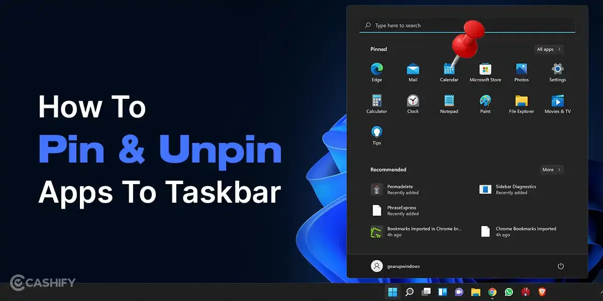 How To Pin and Unpin Apps To Taskbar