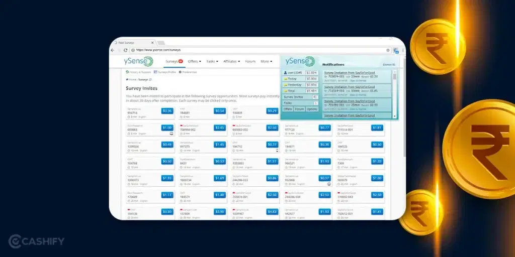 ySense-best money earning apps