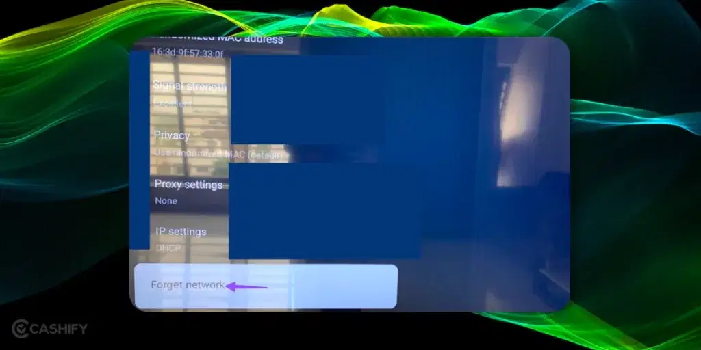 Google TV Not Connecting To WiFi - forget network-step-3