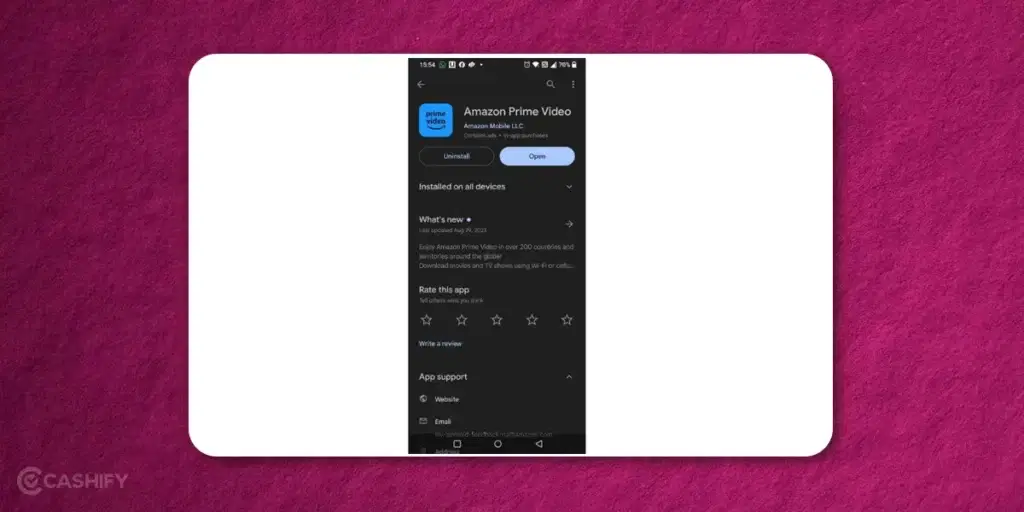 Update the Amazon Prime Video App