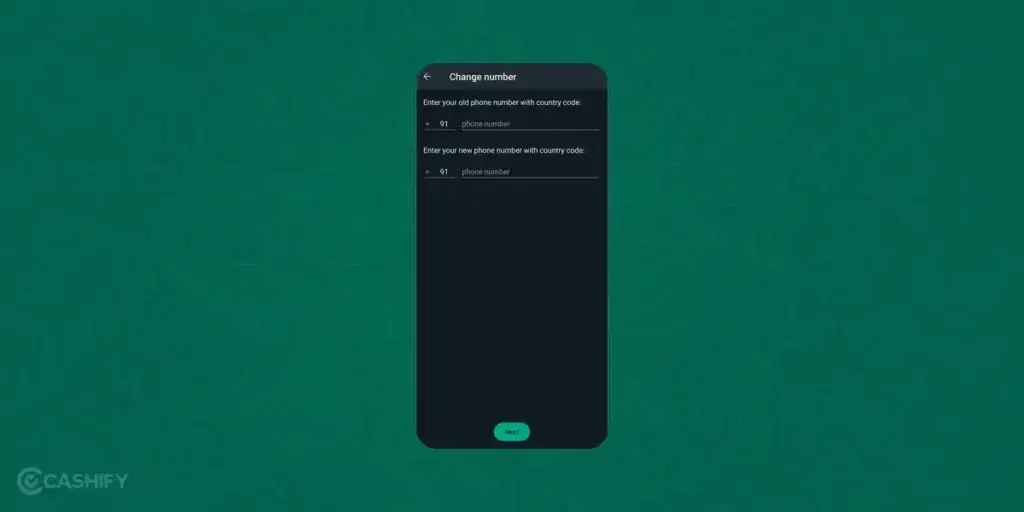 change my whatsapp number to new