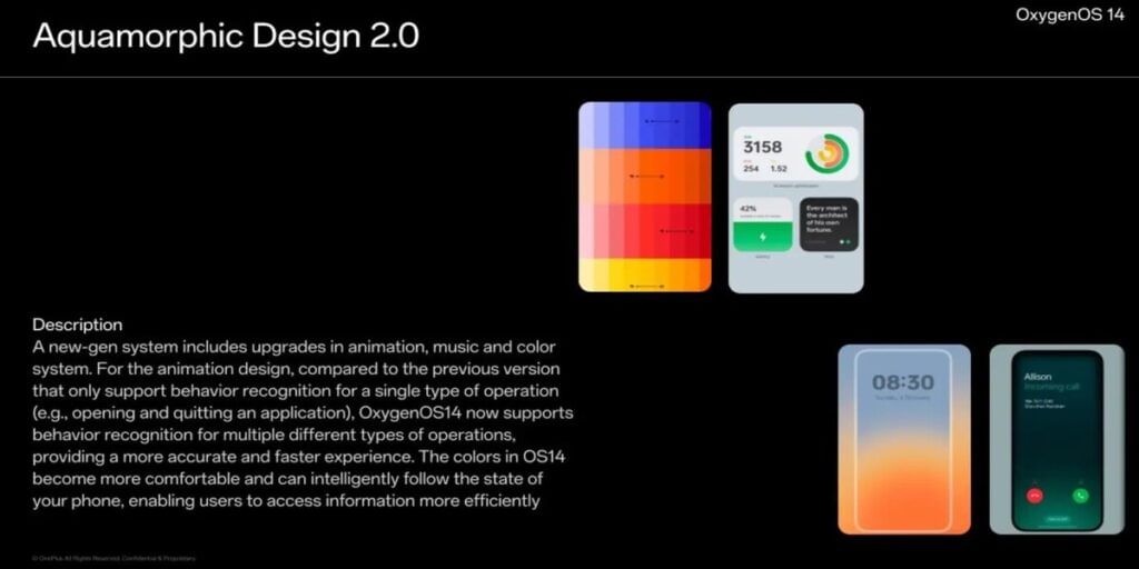 Oxygen OS 14 brings Aquamorphic 2.0 design