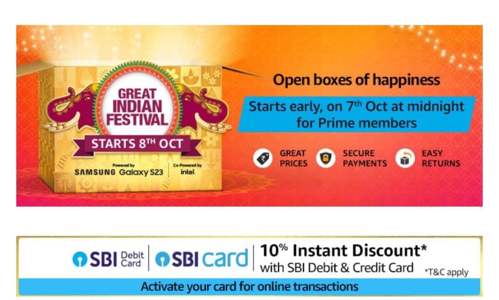 Amazon Great Indian Festival Sale will begin from October 8