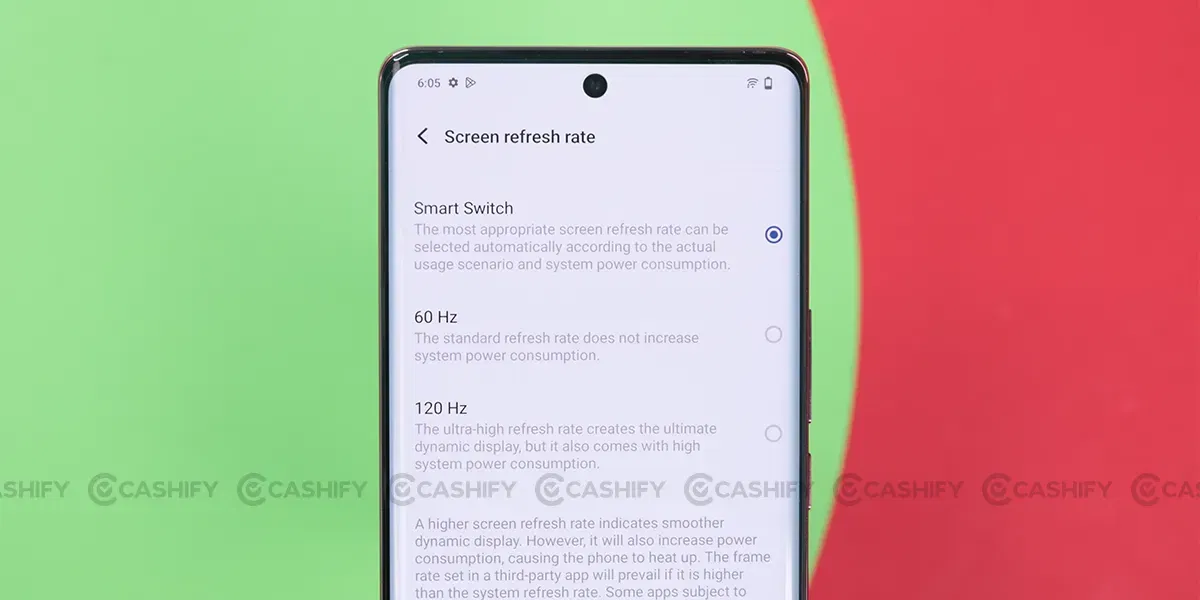 Vivo V29 refresh rate