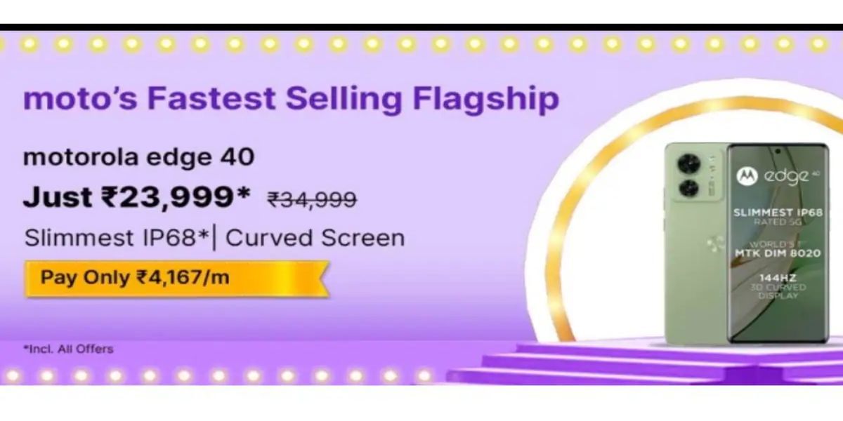 Motorola Edge 40 deals on Flipkart Big Billion Days