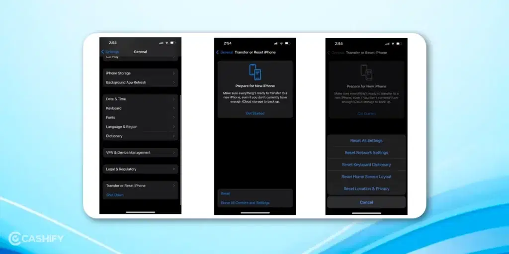 Reset Location and Privacy Settings iPhone
