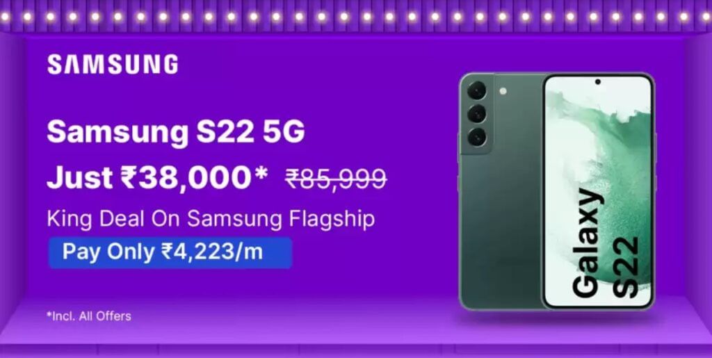 Samsung Galaxy S22 5G will be available for Rs.38,000