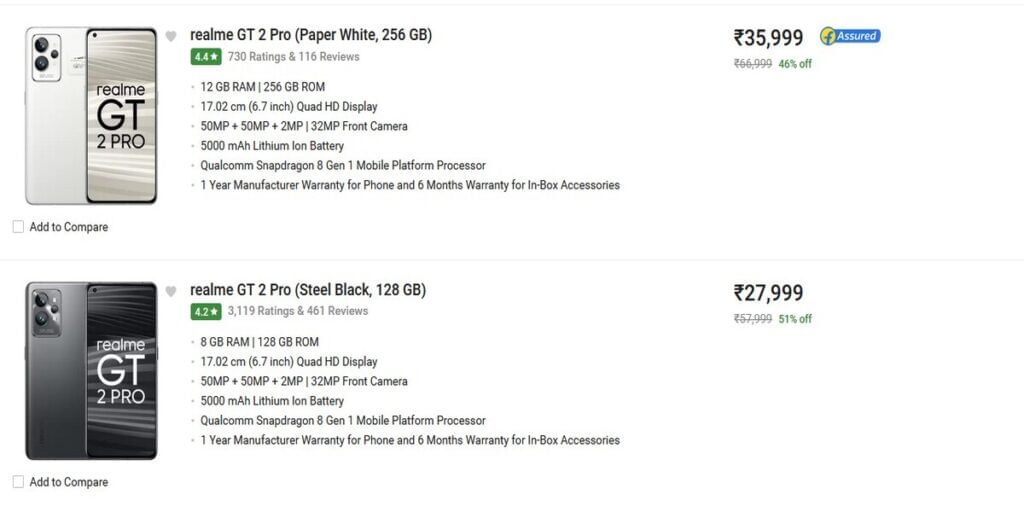 Realme GT 2 Pro Available At Rs.27,999